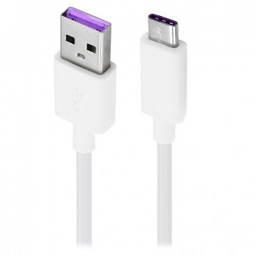 CABLU DE DATE / INCARCARE HUAWEI HL1289, USB LA USB TYPE-C 3.0A, ALB ORIGINAL foto