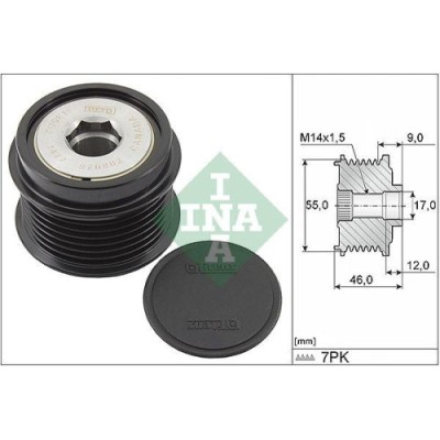 Fulie alternator Toyota Camry Sedan ( V4 ), Matrix ( E14 ), Previa 3 ( R2, Rav 4 3 ( A3 ), 2.4 (ACV40), 2.4 (ACV40_), 2.4 (AZE14_), 2.4 4WD (AZE144), foto