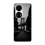 Husa compatibila cu Huawei Mate 40 Pro model New York street, Silicon, TPU, Viceversa, Transparent, Carcasa
