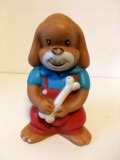 Cumpara ieftin * Caine, jucarie cauciuc veche, vintage, Made in Italy, 15cm, colectie