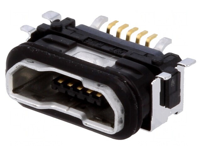 Soclu USB B Micro SMT 5 Pin Sigiliu Aurit USB 2.0 IPX7