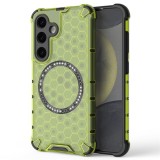 Husa compatibil cu Samsung Galaxy A56 cu protectie spate si margini anti-soc, Verde &ndash; Model Fagure