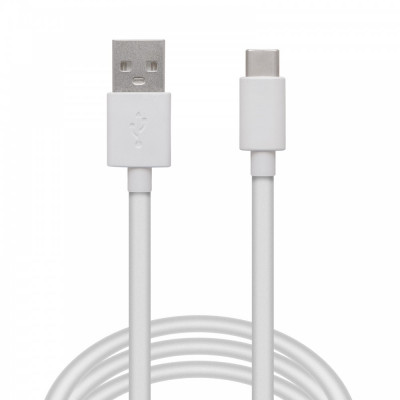 Cablu de date, USB Tip-C, alb, 2m foto