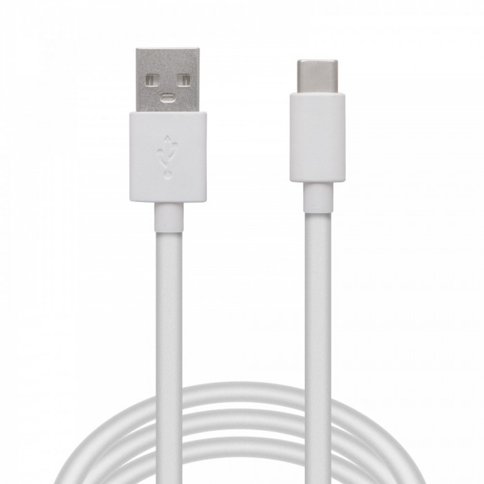 Cablu de date &ndash; USB Tip-C &ndash; alb &ndash; 2m