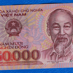 (3) BANCNOTA VIETNAM - 50.000 DONG, POLYMER, PORTRET HO CHI MINH