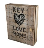 Cutie pentru Chei din&nbsp;lemn&nbsp;Key Love Home