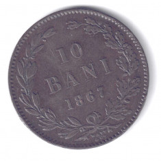 ROMANIA 10 BANI 1867 WATT STARE FOARTE BUNA