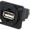 Conector adaptor USB 2.0 metalic