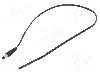 Cablu alimentare DC, DC 5,5/2,1 mufa, negru, negru si gri, 0,5m, POS - POSDC-T-P21S-0.5