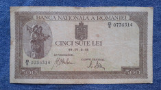 500 Lei 1941 bancnota Romania filigran vertical foto