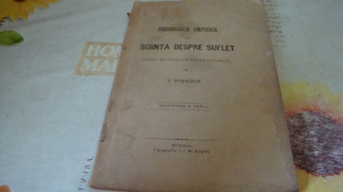 I. Popescu - Psichologia empirica sau stiinta despre suflet - 1903