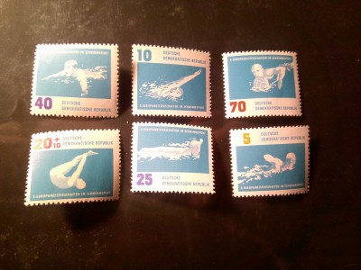 Serie DDR 1962 - Sport - INOT , 6 valori foto