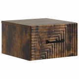 vidaXL Dulap de noapte suspendat Stejar fumuriu 34,5 x 33 x 20 cm 898605