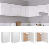 Cumpara ieftin Dulapuri suspendate &ldquo;Lyon&rdquo; 2 buc. alb extralucios 50x31x60 cm