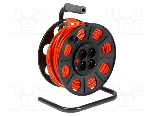 Prelungitor alimentare JONEX 3x1,5mm&sup2; bobinat 30m cu 4 prize PVC 10A