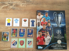 Topps Champions League 2015-16 Album gol + 74 stickere nelipite foto