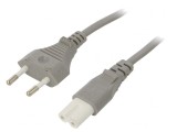 Cablu de Alimentare 1,8m Gri 2x0,75mm2 CEE 7/16 la IEC C7