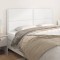 vidaXL Tăblii de pat, 4 buc, alb, 100x5x78/88 cm, piele ecologică 3116301