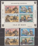 A12 S5 4 - Colita si timbre foarte vechi - Isle of Man - personalitati, Oameni, Nestampilat
