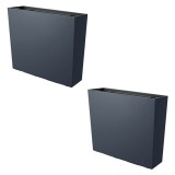 Set 2 jardiniere decorative, antracit, 58x18x49.8 cm, Urbi Case