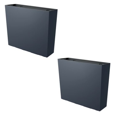 Set 2 jardiniere decorative, antracit, 58x18x49.8 cm, Urbi Case foto