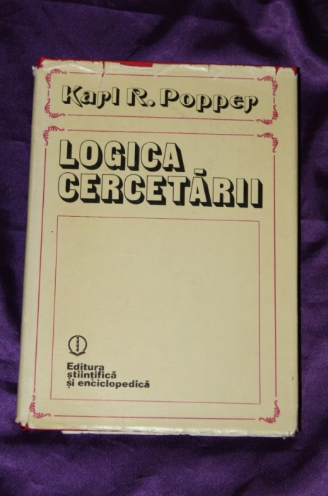Karl Popper &ndash; Logica cercetarii