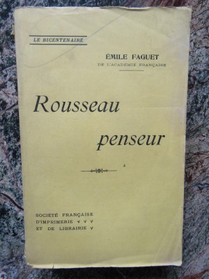 Rousseau penseur-Emile Faguet foto