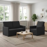 Cumpara ieftin Set de canapea 2 pcs Negru Tesatura