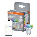 Bec inteligent LED RGB Osram Smart+ PAR16, Wi-Fi, spot, GU10, 4.7 W, 350 lm, lumina calda / rece / multicolora, dimabil
