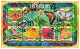 Timbre Burkina Faso 2021 - Fluturi, Set Complet (Colita + Bloc)