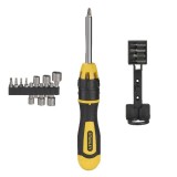 Set Surubelnita cu Biti Stanley 25 Piese Otel Cromat Magnetic Cruce Drept Hexagonal Patrat Schimbabil