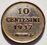 A.179 SAN MARINO 10 CENTESIMI 1937 ARGINTATA, Europa, Bronz