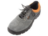 Pantofi Piele Gri-Negru Bombeu Metalic 45