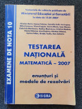 TESTAREA NATIONALA MATEMATICA 2007 - Baciu, Craciun