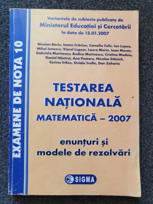TESTAREA NATIONALA MATEMATICA 2007 - Baciu, Craciun foto