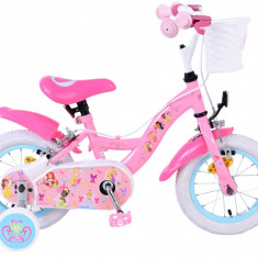 Bicicleta pentru fete Disney Princess, 12 inch, culoare roz, frana de mana fata PB Cod:21299-SAFW