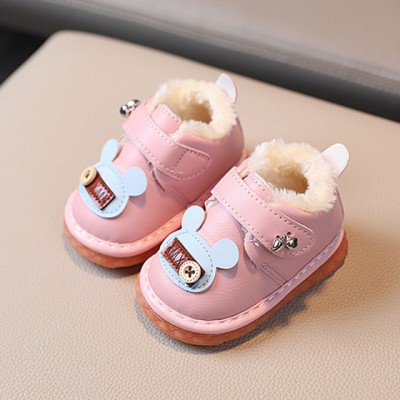 Pantofi roz imblaniti - Mouse (Marime Disponibila: 3-6 luni (Marimea 18 foto