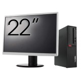 Pachet Calculator Second Hand Lenovo M710 SFF, Intel Core i5-6500 3.20GHz, 8GB DDR4, 256GB SSD + Monitor 22&amp;quot; NewTechnology Media