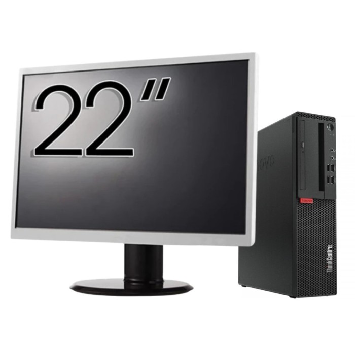 Pachet Calculator Second-Hand LENOVO M710S, Intel Core i3-6100t 3.20GHz, 8GB DDR4, 128GB SSD + Monitor 22&amp;quot; NewTechnology Media