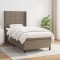 vidaXL Pat box spring cu saltea, gri taupe, 80x200 cm, textil 3131389
