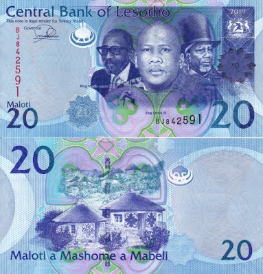 LESOTHO 20 maloti 2019 UNC!!! foto