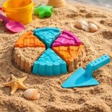 Set Forme pentru Nisip cu Model Tarta, 7 piese, Multicolor, CMCLASS