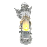 Cumpara ieftin Statueta decorativa in forma de inger rugandu-se cu lumanare, 17 cm, 1732H