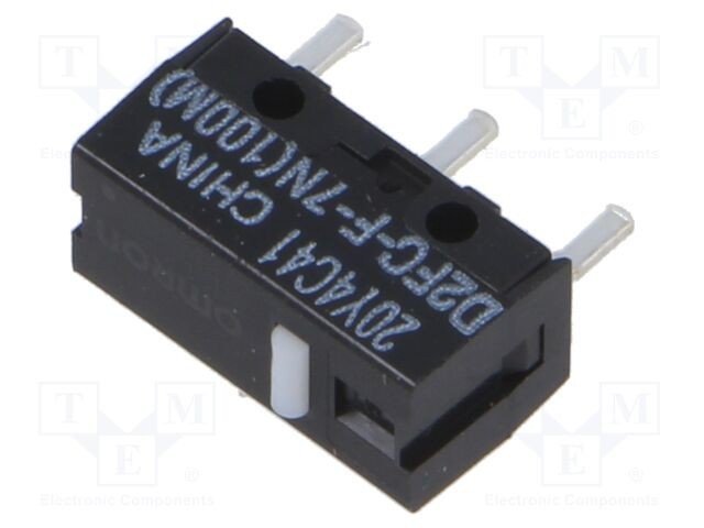 Micro&icirc;ntrerupător SNAP ACTION OMRON D2FC 0,001A 6VDC fără manetă PCB Alb