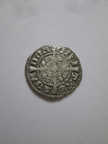 Rară! Marea Britanie 1 Penny 1279 argint.925 Edward I monetăria Turnul Londrei