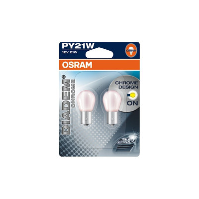 Becuri auto PY21W 12V 21W BAU15s, Set 2 becuri semnalizare Osram Diadem Crom Kft Auto foto