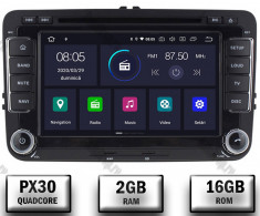 Navigatie Volkswagen, Skoda, Seat, Android 10, Quadcore PX30 2GBRAM + 16GB ROM cu DVD, 7 Inch - AD-BGWVW7P3 foto