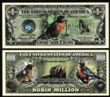 !!! SUA = FANTASY NOTE = AMERICAN ROBIN BIRD - 2023 - UNC / SERIA WILDLIFE
