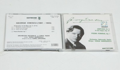 George Enescu - Simfonia Nr. 3 , Poema Rom&amp;acirc;nă - CD audio original NOU foto
