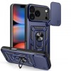 Husa Techsuit CamShield Albastra pentru Apple iPhone 17 Pro, protectie camera, rezistenta la zgarieturi